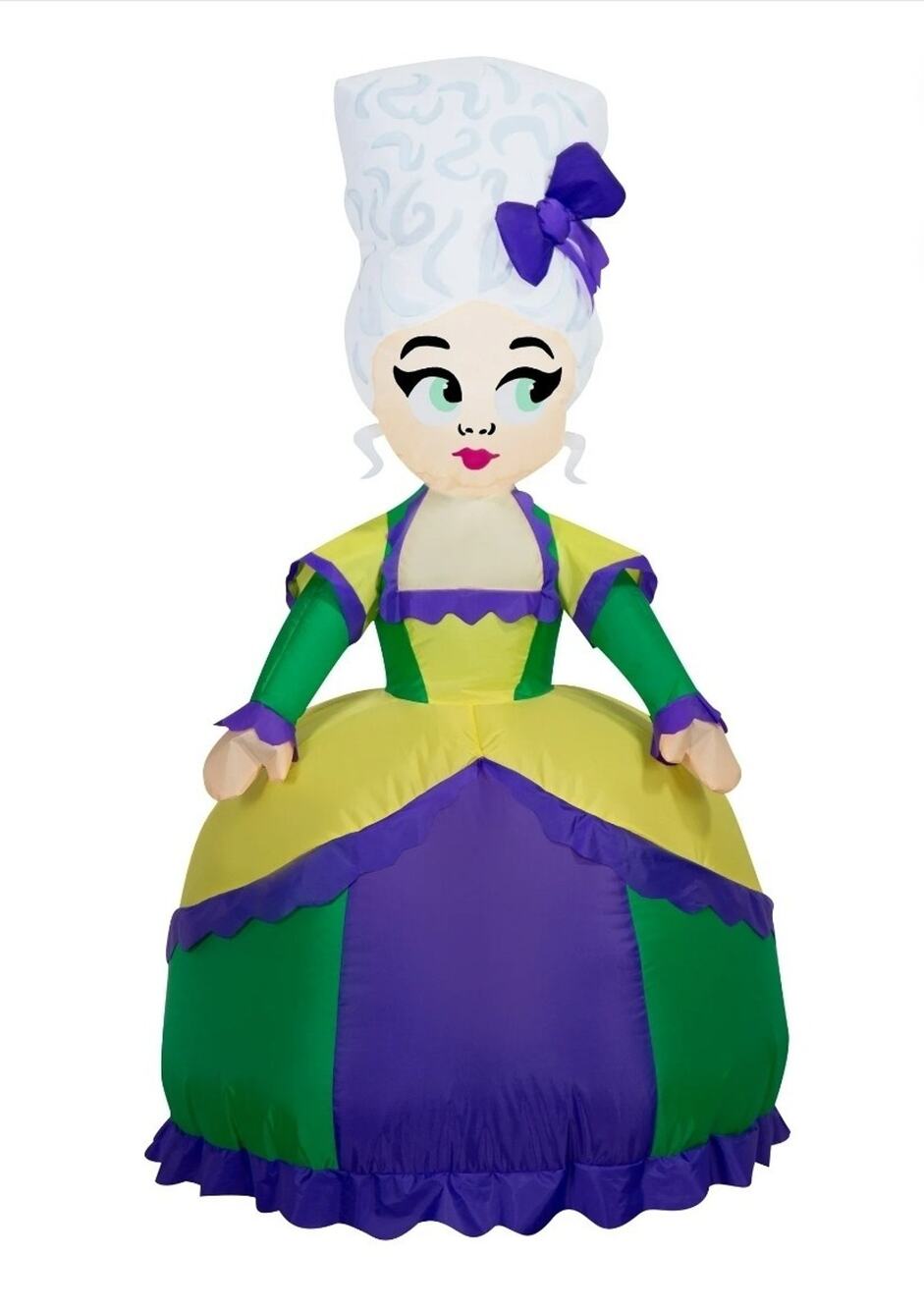 NEW! Marie Antoinette Mardi Gras Yard Decor Inflatable Multicolor 48" Light Up